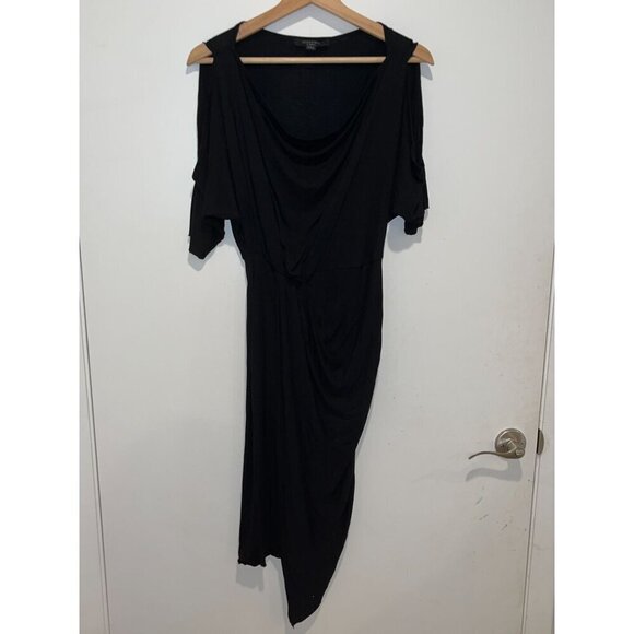Allsaints Black Sina Midi Dress Women size XS - Picture 4 of 10